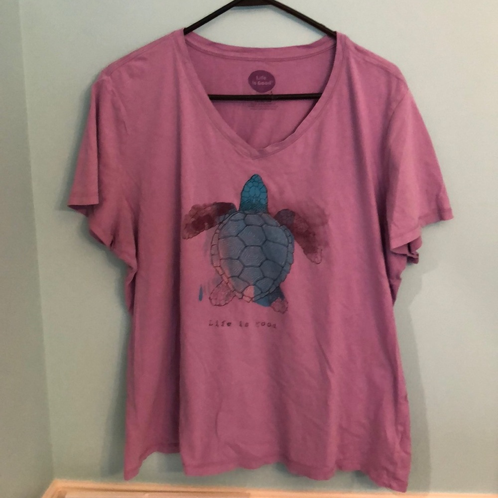 Life is Good XL purple turtle shirt